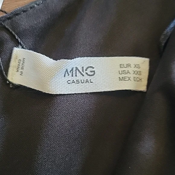 Mango leather one shoulder dress XS NWT - Picture 5 of 6